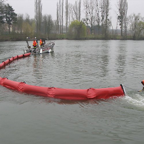 Barrage flottant antipollution