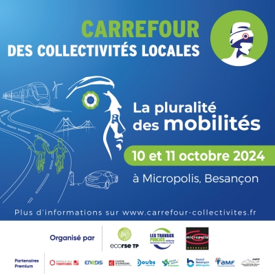 Retrouvez nous au Carrefour des collectivités locales à Besançon du 10 au 11 octobre 2024